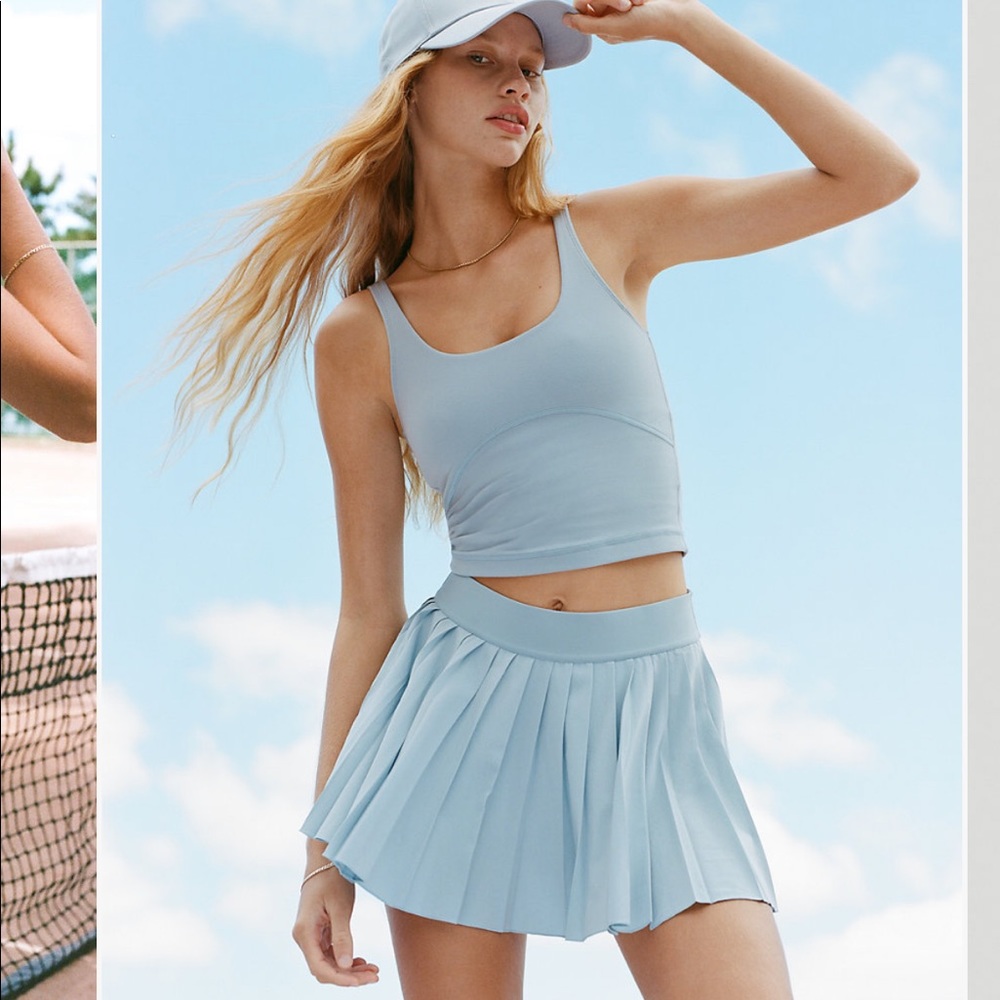 Aritzia Tna Tennis Skirt Light Blue Dune Color Gem